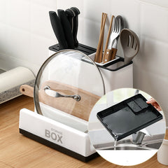 Multi-Grid Kitchen Utensil & Knife Storage Rack