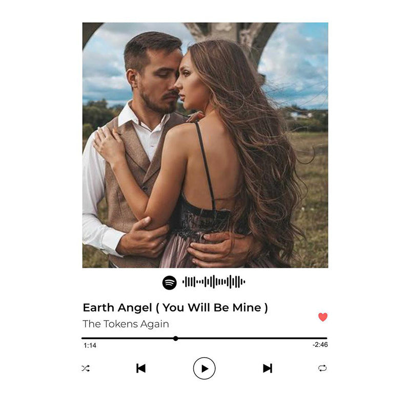 Custom Photo & Song Night Light – Personalized Music Album Cover with Name & Picture