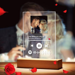 Custom Photo & Song Night Light – Personalized Music Album Cover with Name & Picture
