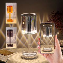 Crystal Touch Table Lamp – 3-Way Dimmable LED Night Light