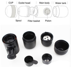 Portable Manual Coffee Maker – 8-Bar Pressure Espresso Machine