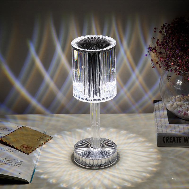 Crystal Touch Table Lamp – 3-Way Dimmable LED Night Light