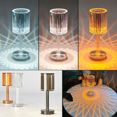 Crystal Touch Table Lamp – 3-Way Dimmable LED Night Light