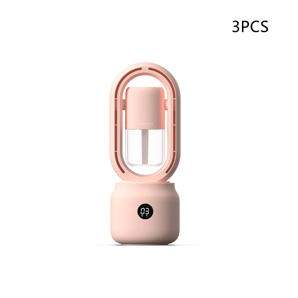 Portable Bladeless Mist Fan with Air Humidifier – USB Rechargeable
