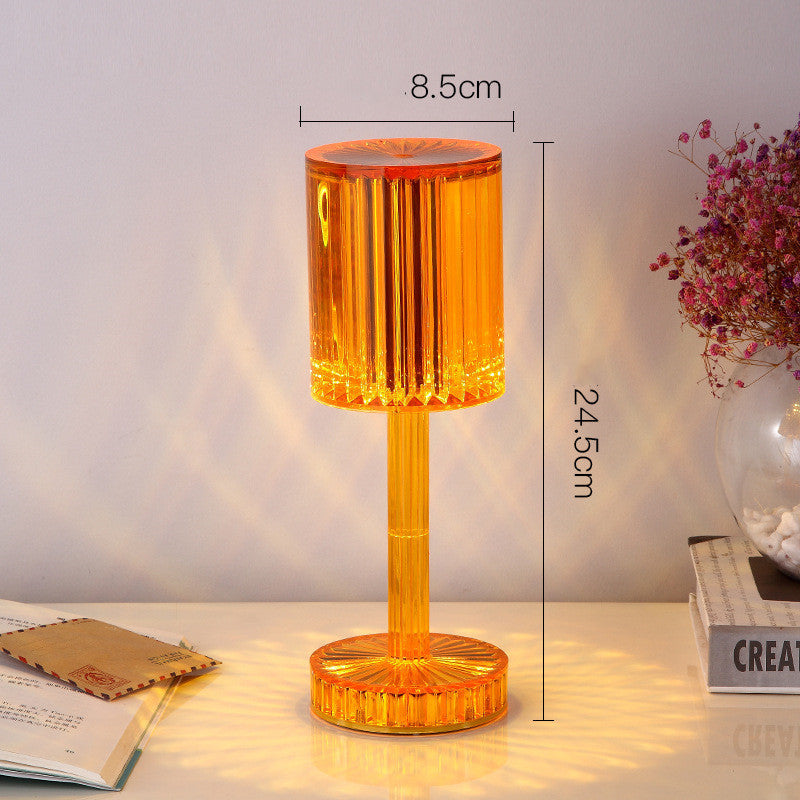 Crystal Touch Table Lamp – 3-Way Dimmable LED Night Light