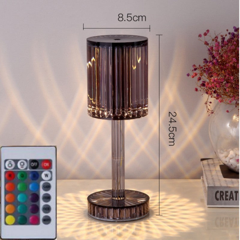Crystal Touch Table Lamp – 3-Way Dimmable LED Night Light