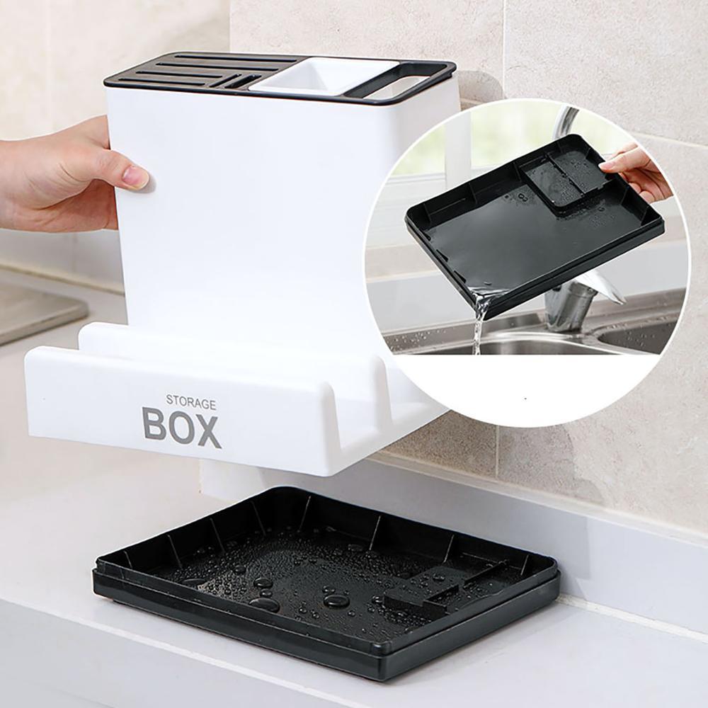 Multi-Grid Kitchen Utensil & Knife Storage Rack