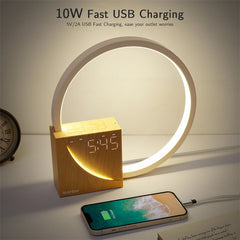 Touch Control Bedside Lamp with Alarm Clock & Natural Sounds