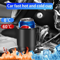 2-in-1 Smart Car Cup Warmer & Cooler – 12V Digital Temperature Display