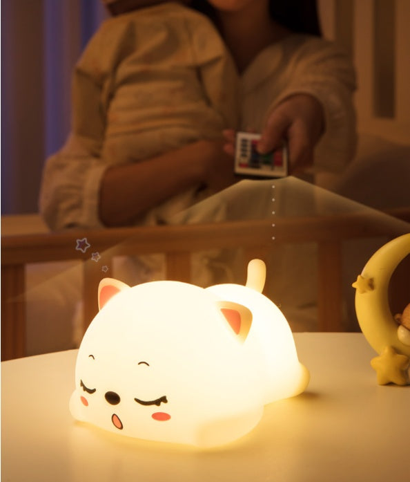Cute Silicone Bedside Night Light