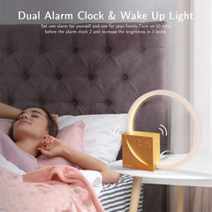 Touch Control Bedside Lamp with Alarm Clock & Natural Sounds