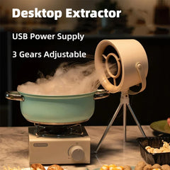Portable USB Kitchen Exhaust Fan – Mini Desktop Range Hood with Filter