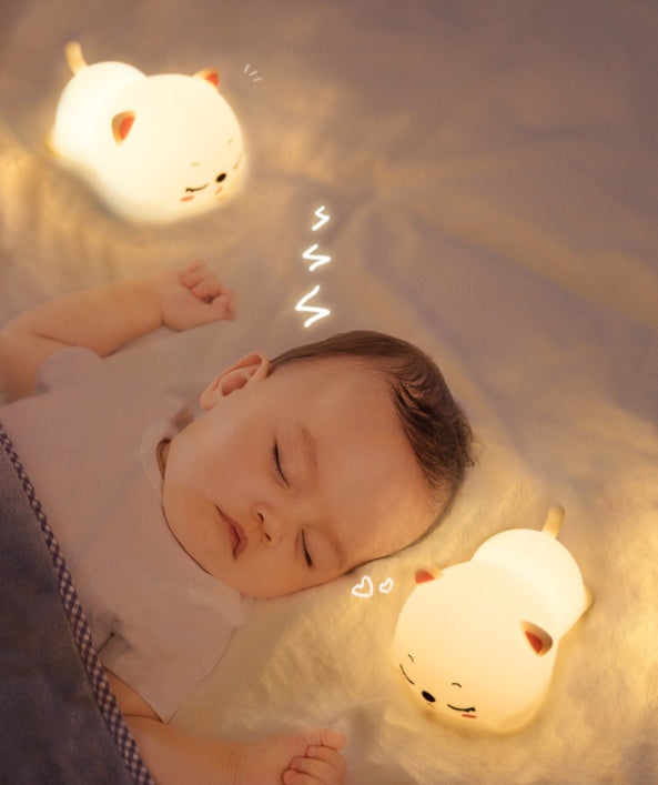 Cute Silicone Bedside Night Light