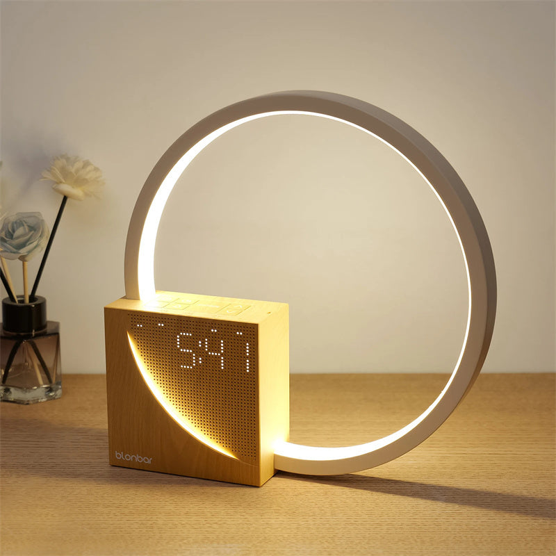 Touch Control Bedside Lamp with Alarm Clock & Natural Sounds