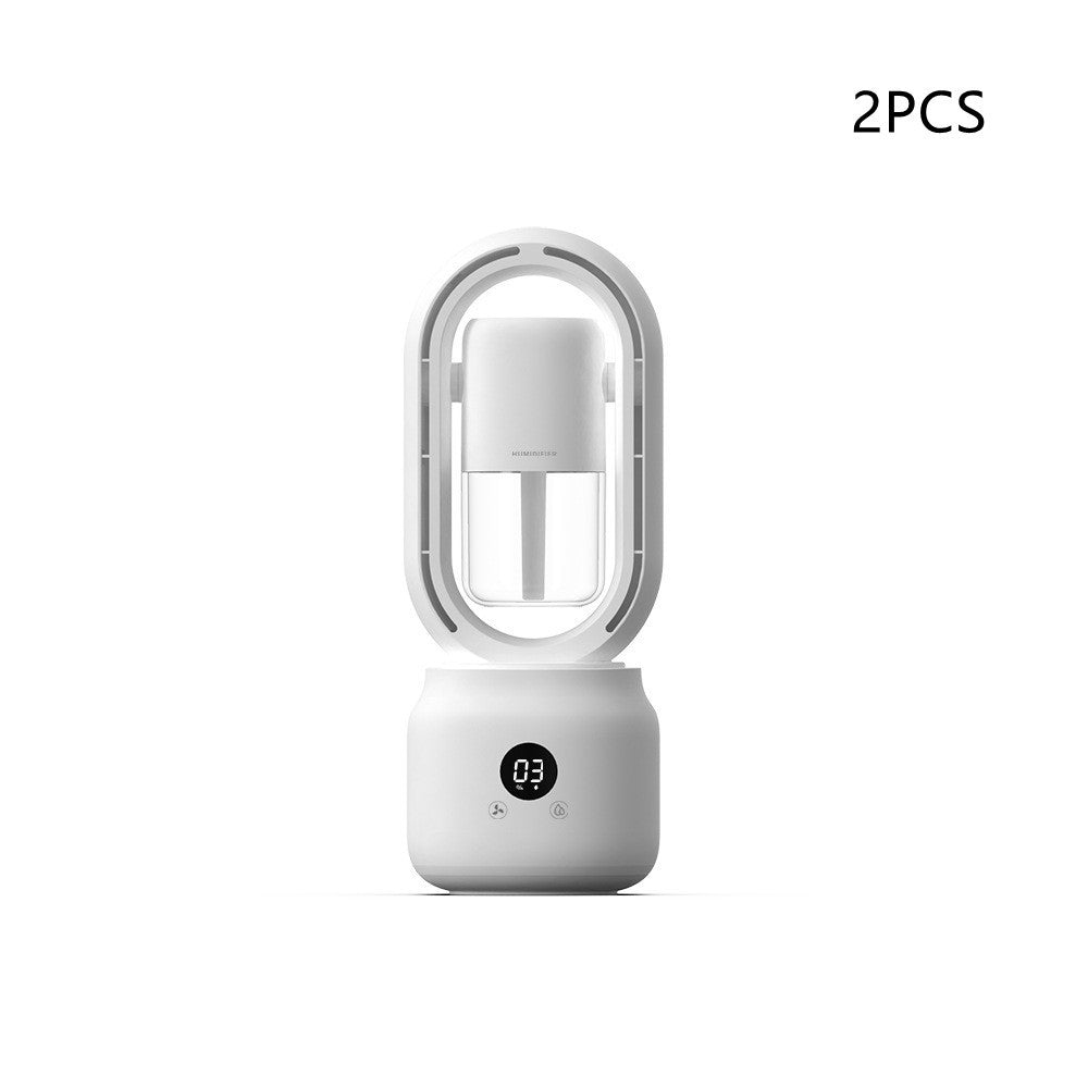 Portable Bladeless Mist Fan with Air Humidifier – USB Rechargeable