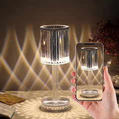 Crystal Touch Table Lamp – 3-Way Dimmable LED Night Light