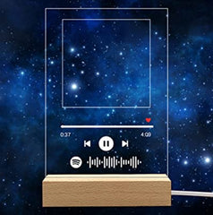 Custom Photo & Song Night Light – Personalized Music Album Cover with Name & Picture
