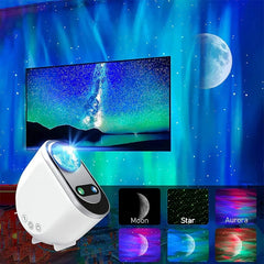 Aurora Galaxy Star Projector with Moon & Northern Lights