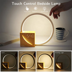 Touch Control Bedside Lamp with Alarm Clock & Natural Sounds
